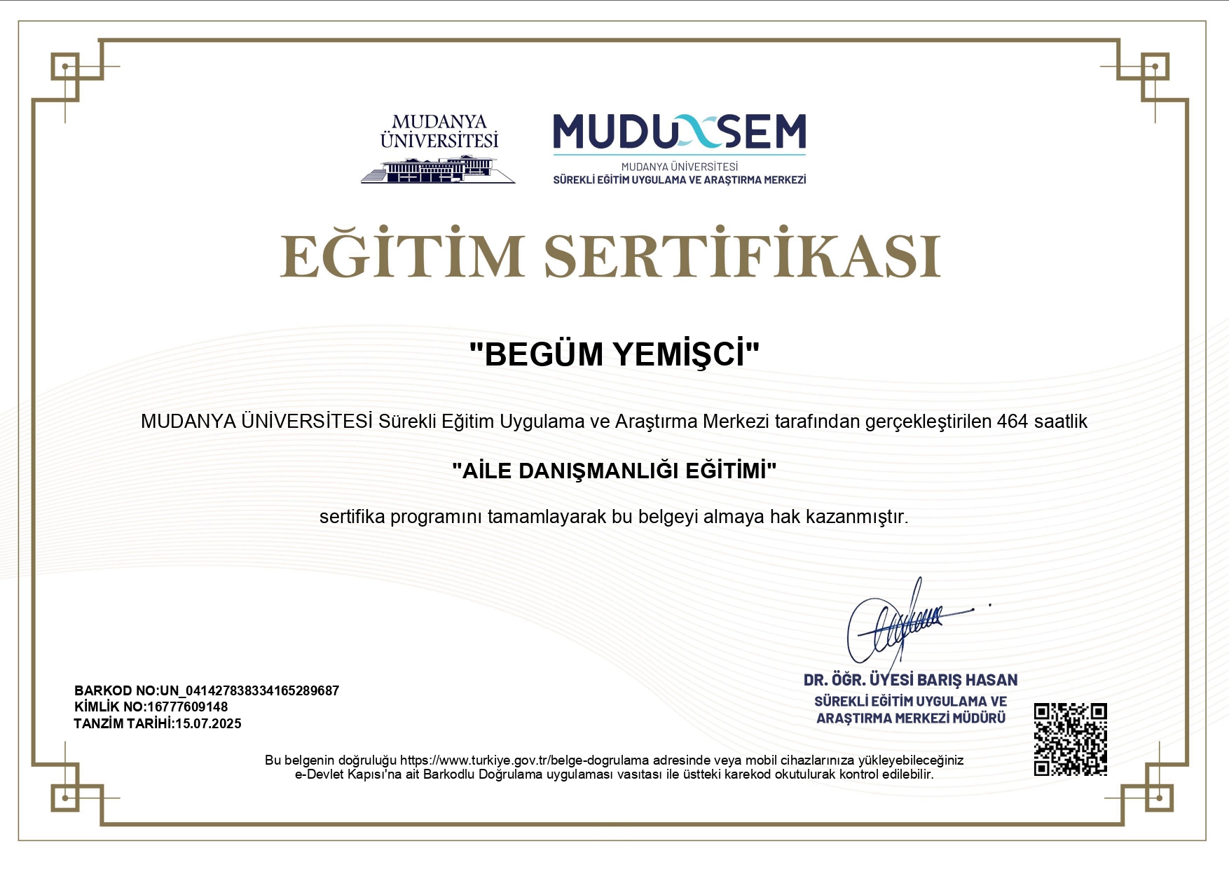 Begum Yemisti Sertifikalar 3 1