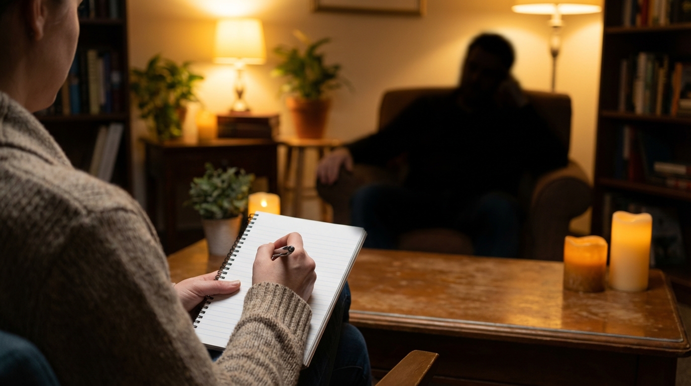 Bireysel danışmanlık seansı, psikolog ve danışan arasındaki güvenli iletişim.