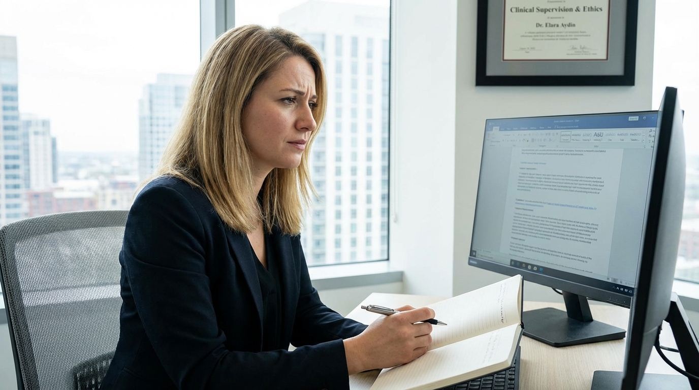 Uzman klinik psikolog online görüşme ve etik değerlendirme süreci.