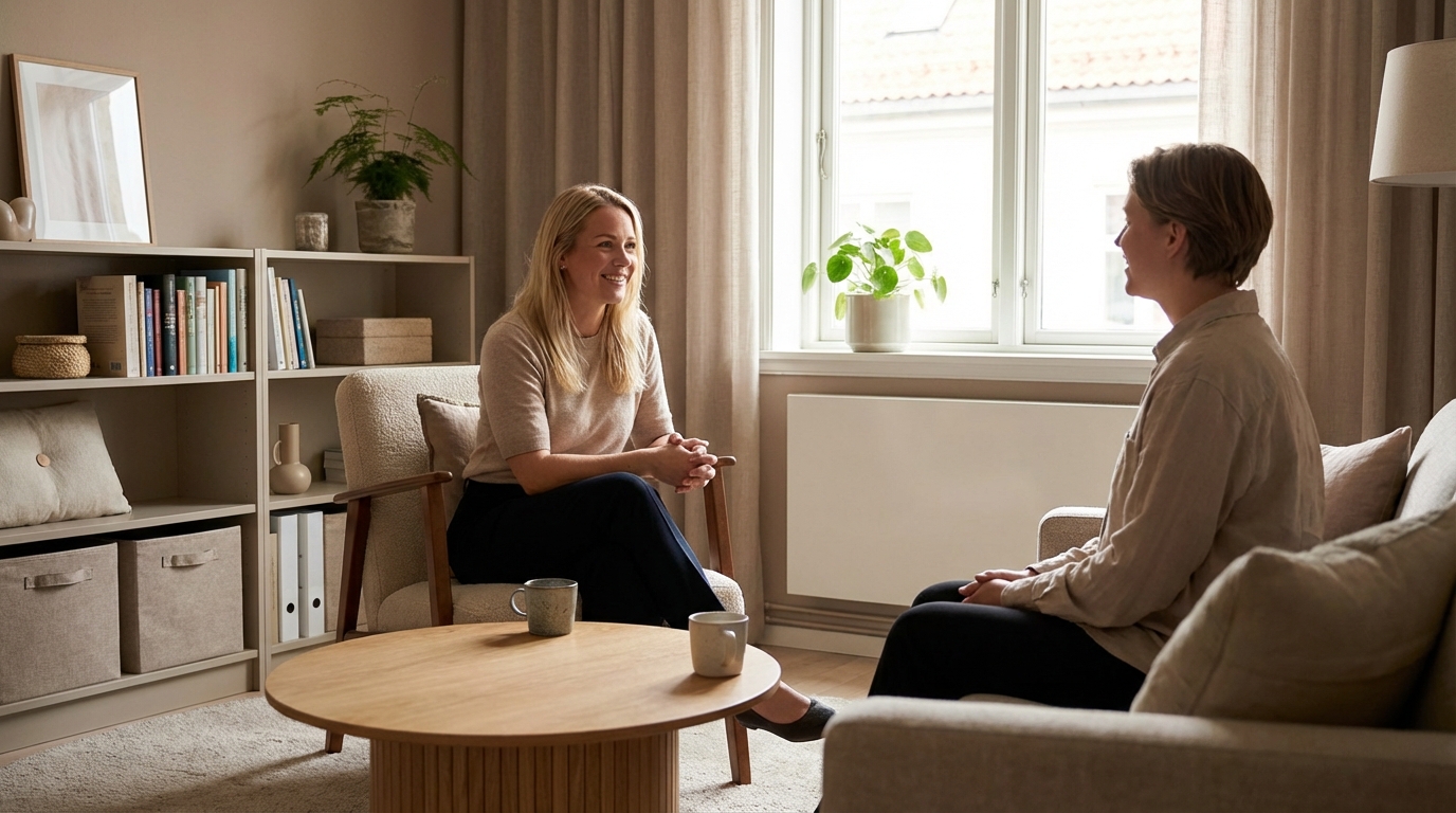 Küçükbakkalköy psikolog ofisinde uzman klinik psikolog ile terapi seansı.